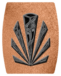 DAREC 602 BK SH CP Black Sunburst Shimmer Copper Background